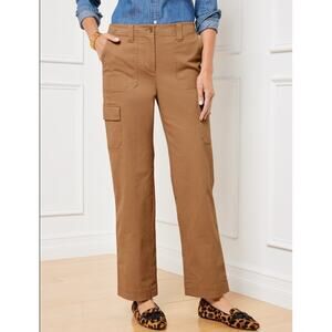 Talbots Women’s Chino Cargo Pants Khaki Tan Size 4
